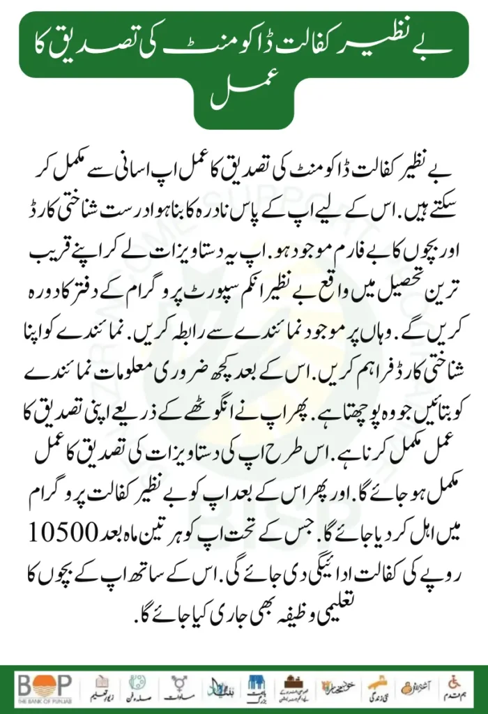 Benazir Kafaalat Documents Reverification Procedure