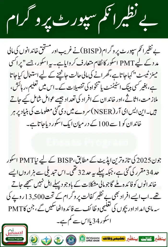 What Is the Latest PMT Score Limit for BISP June 2025?