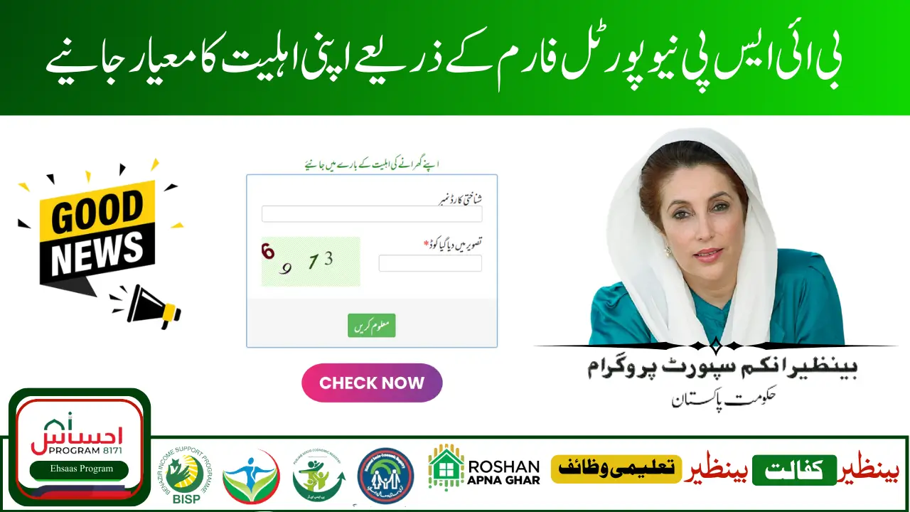 8171 Web Portal 2025 Eligibility Check Online Through New BISP Application Form
